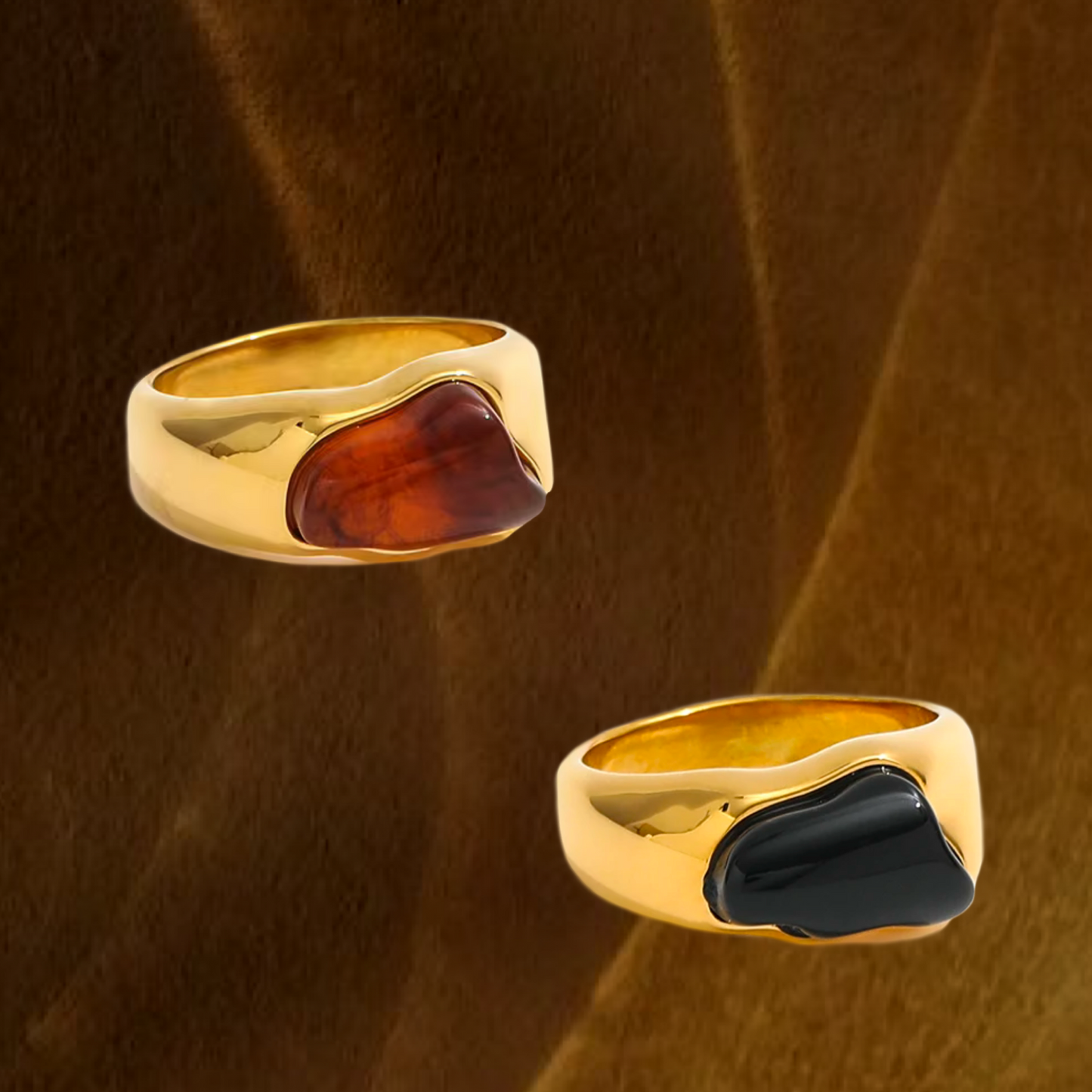 Irregular 3D Stone Ring