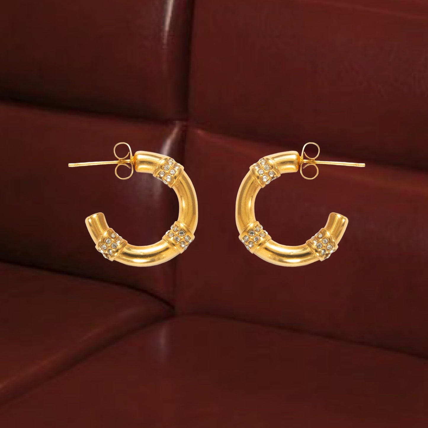 Mini Zircon Strip Hoop Earring