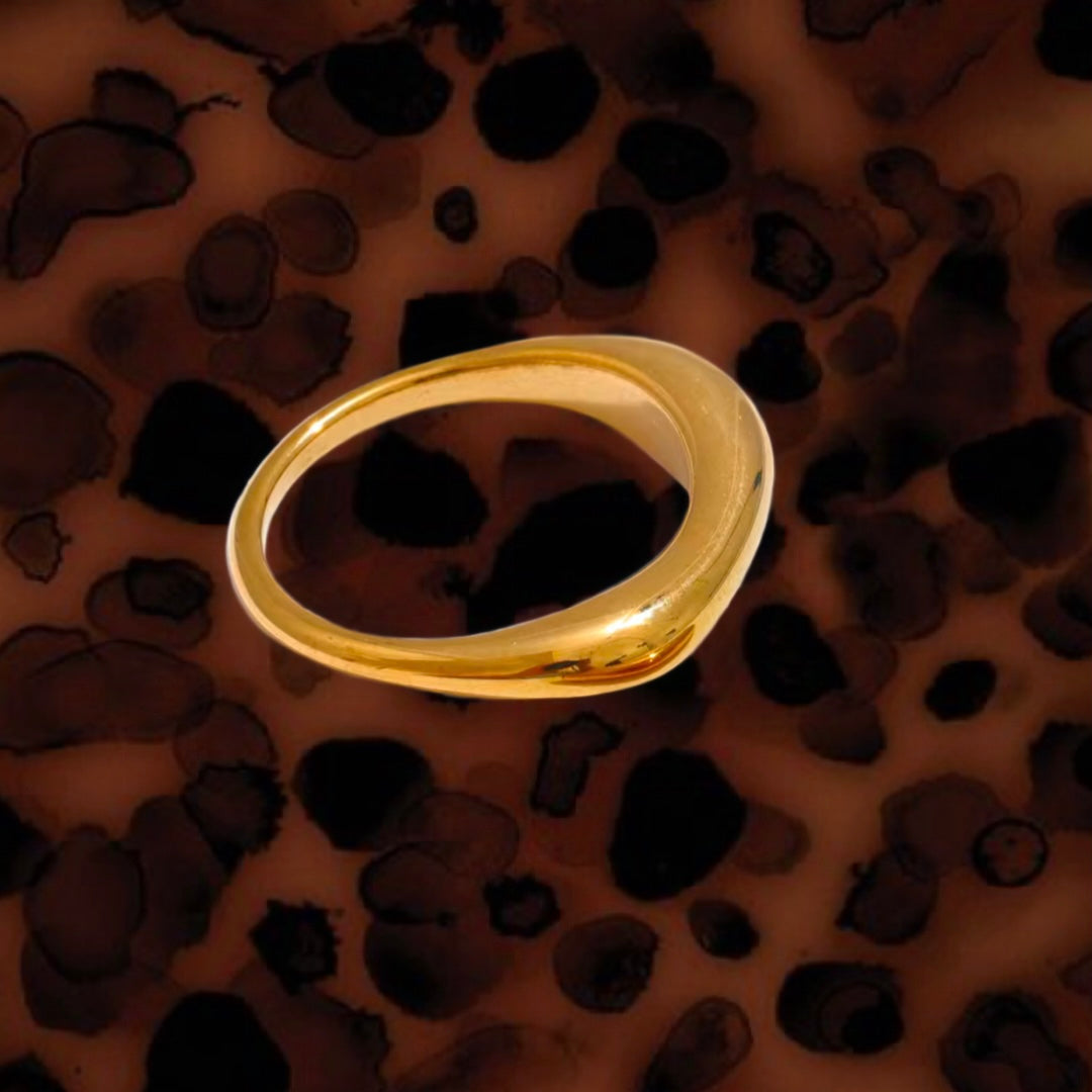 Double Irregular Wavy Ring