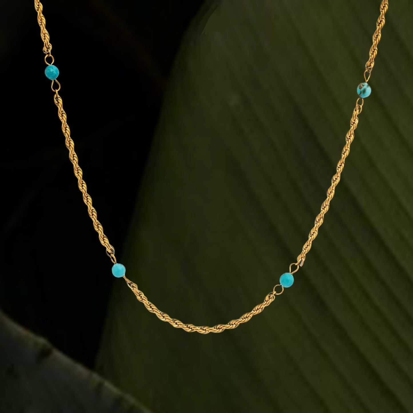 Mini Blue Stone Necklace
