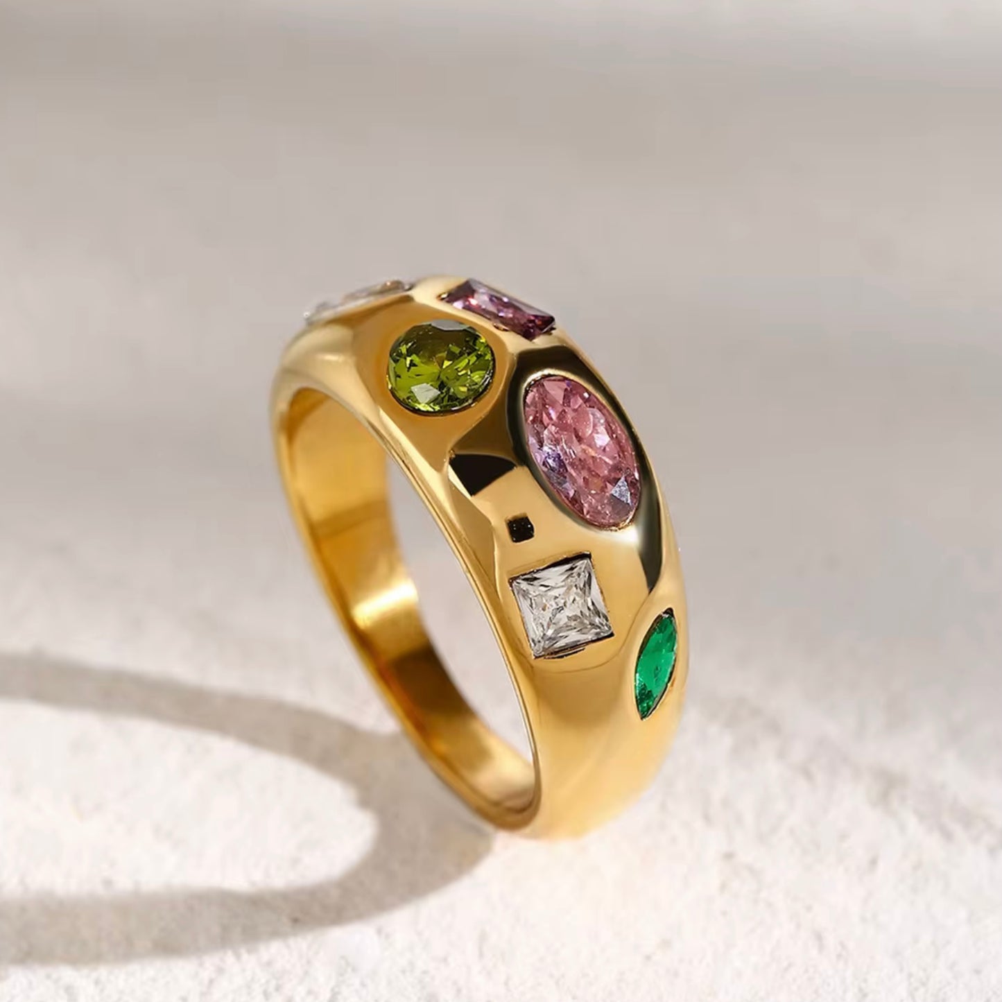 Colorful Zircon S925 Ring