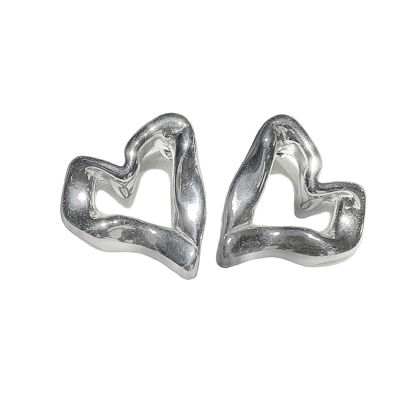 Irregular Pretzel-like Heart Earrings