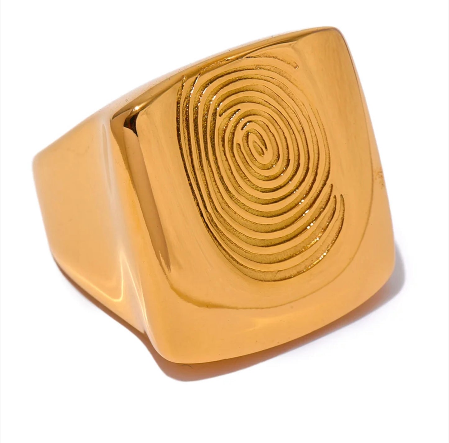 Square Fingerprint Ring