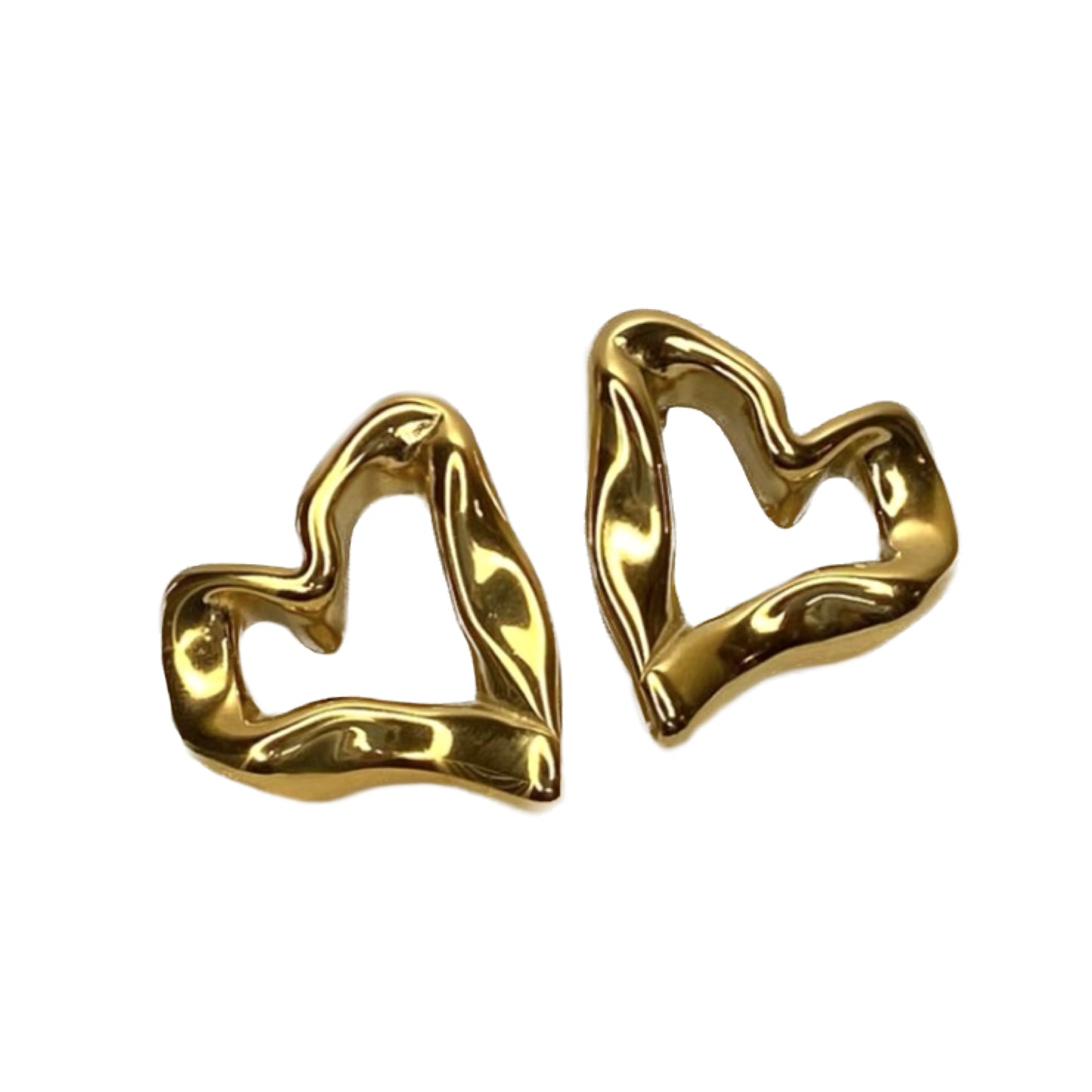 Irregular Pretzel-like Heart Earrings
