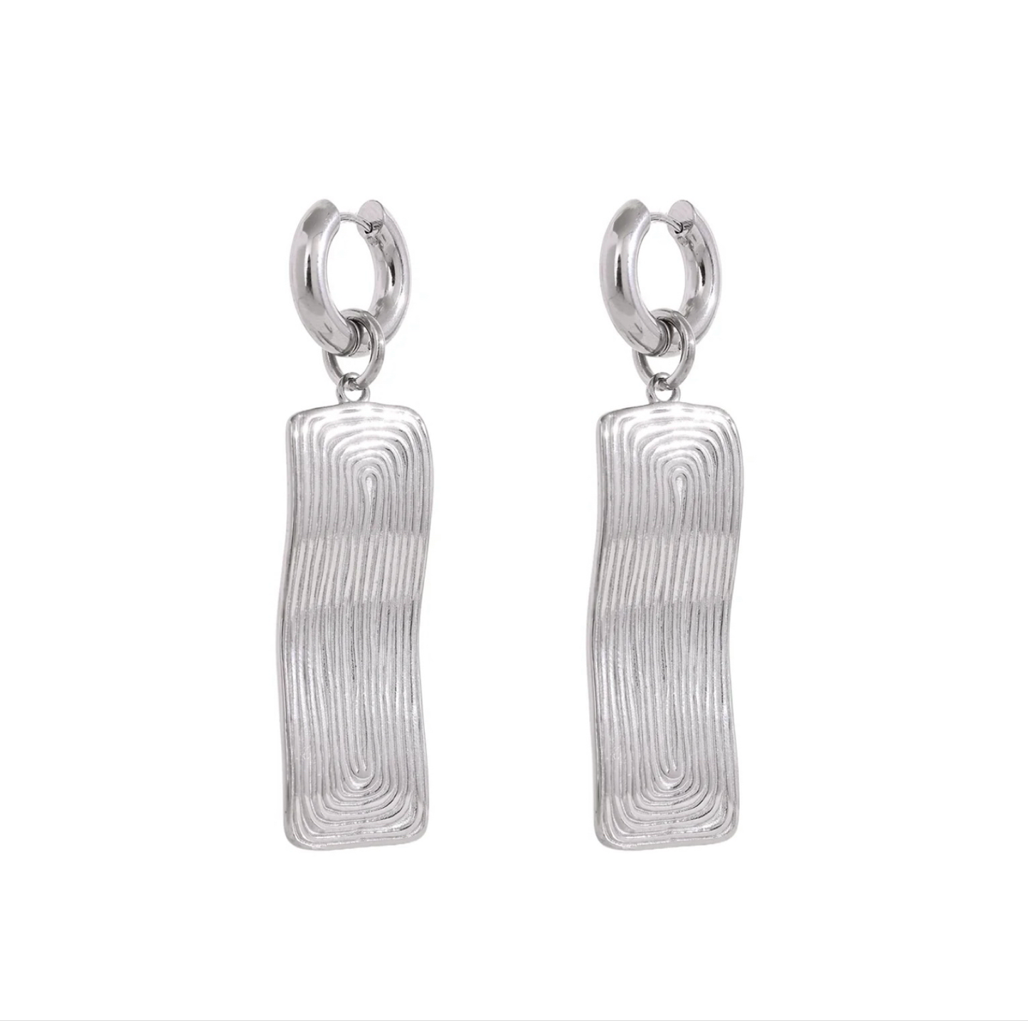 Long Abstract Rectangle Detachable Earrings