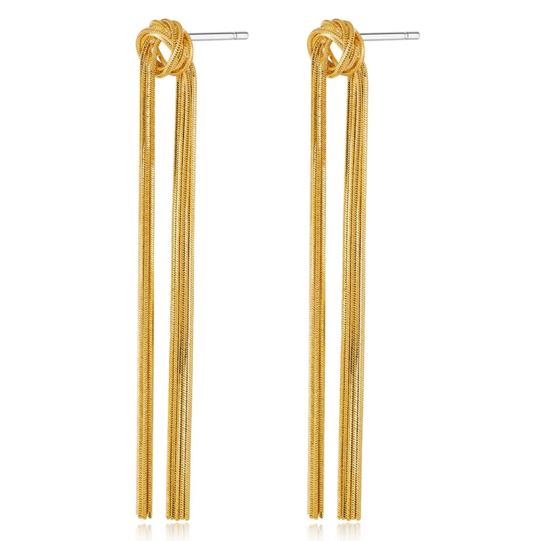 Long Tassel Drop Earrings