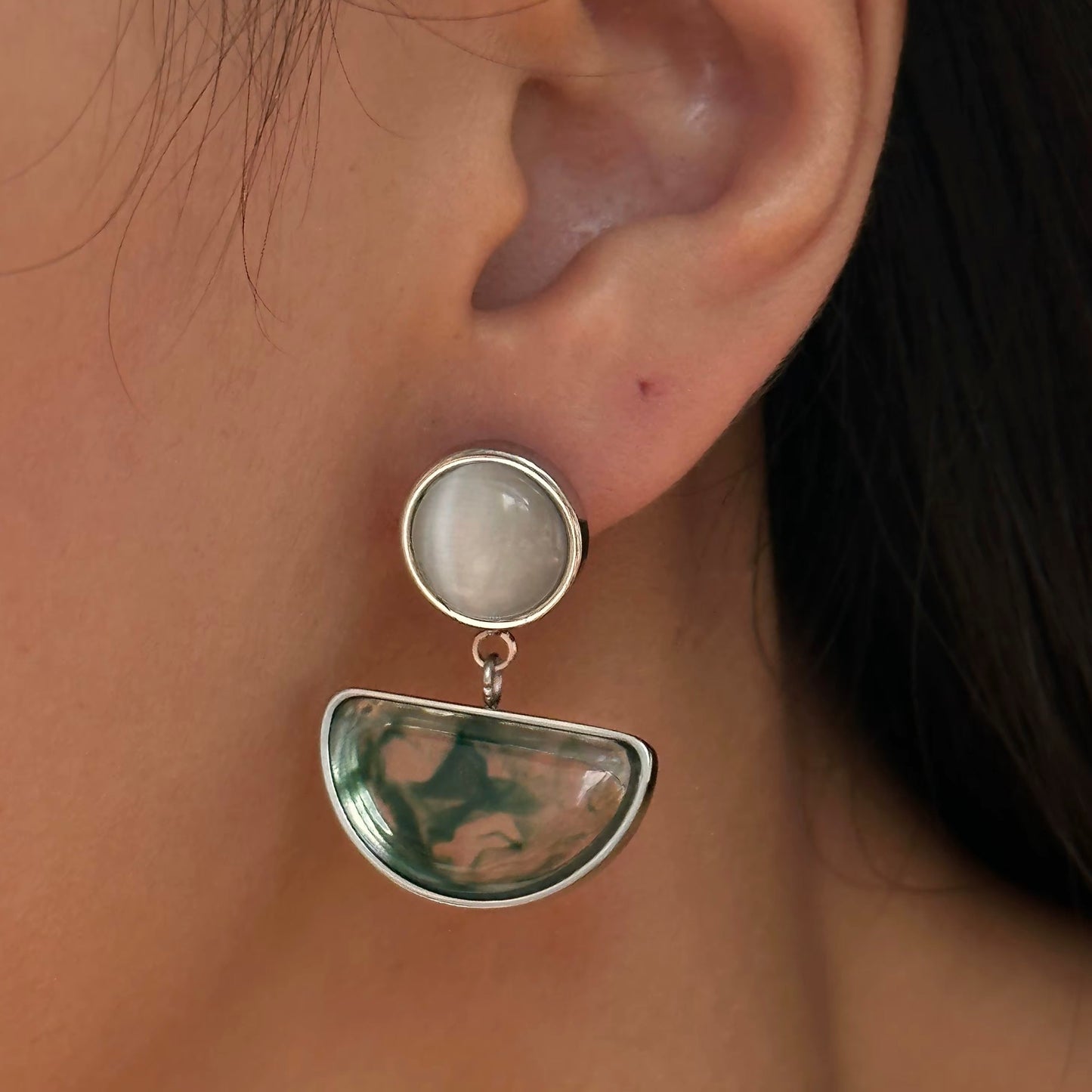 Green Lava Earrings