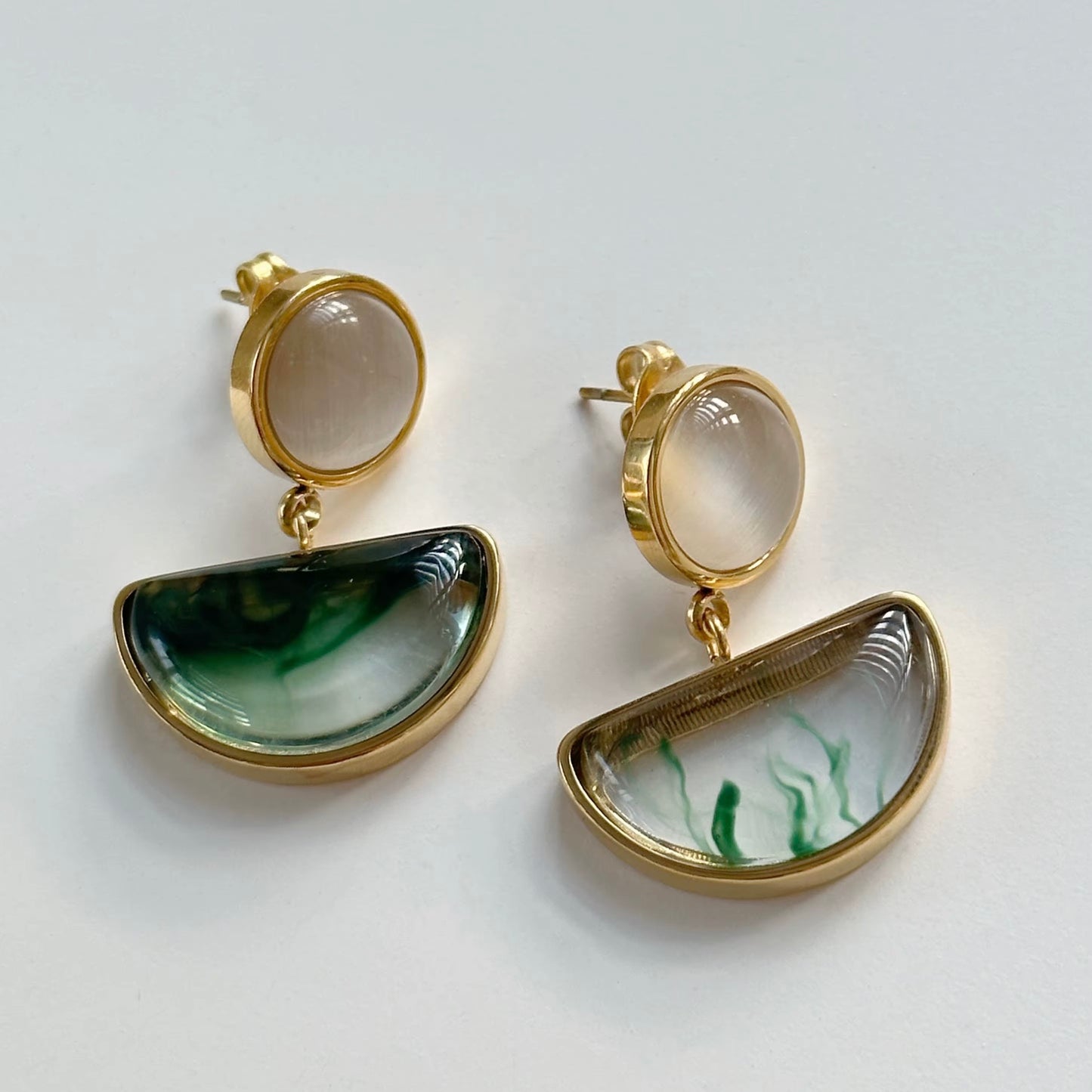 Green Lava Earrings