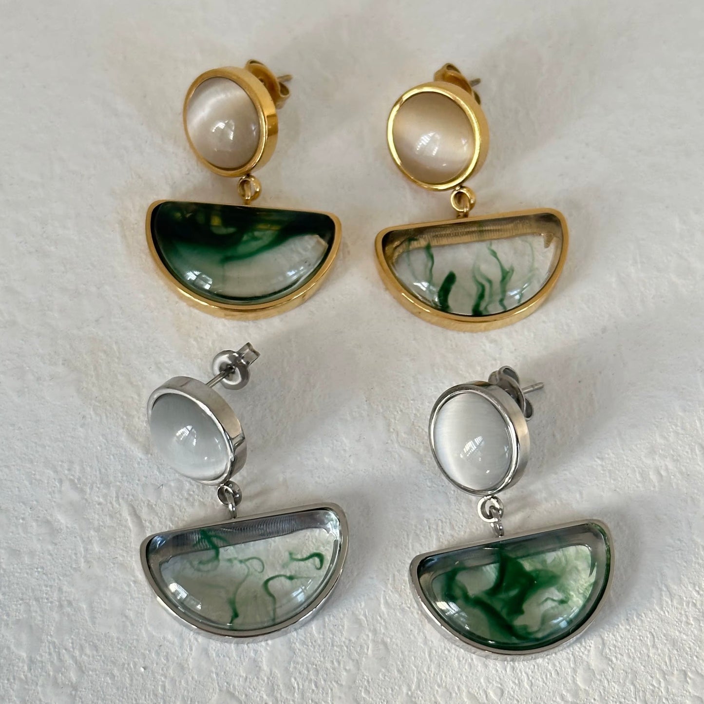 Green Lava Earrings