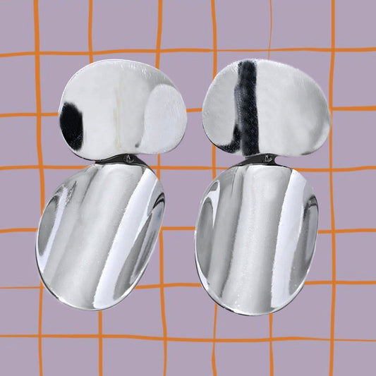 Irregular Double Oval Earrings