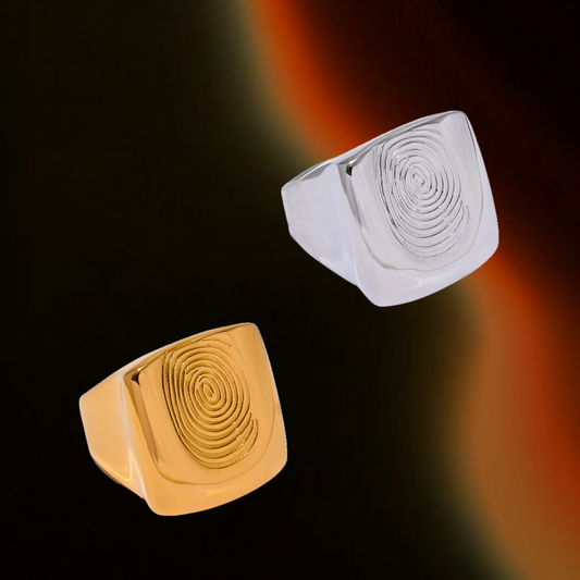 Square Fingerprint Ring
