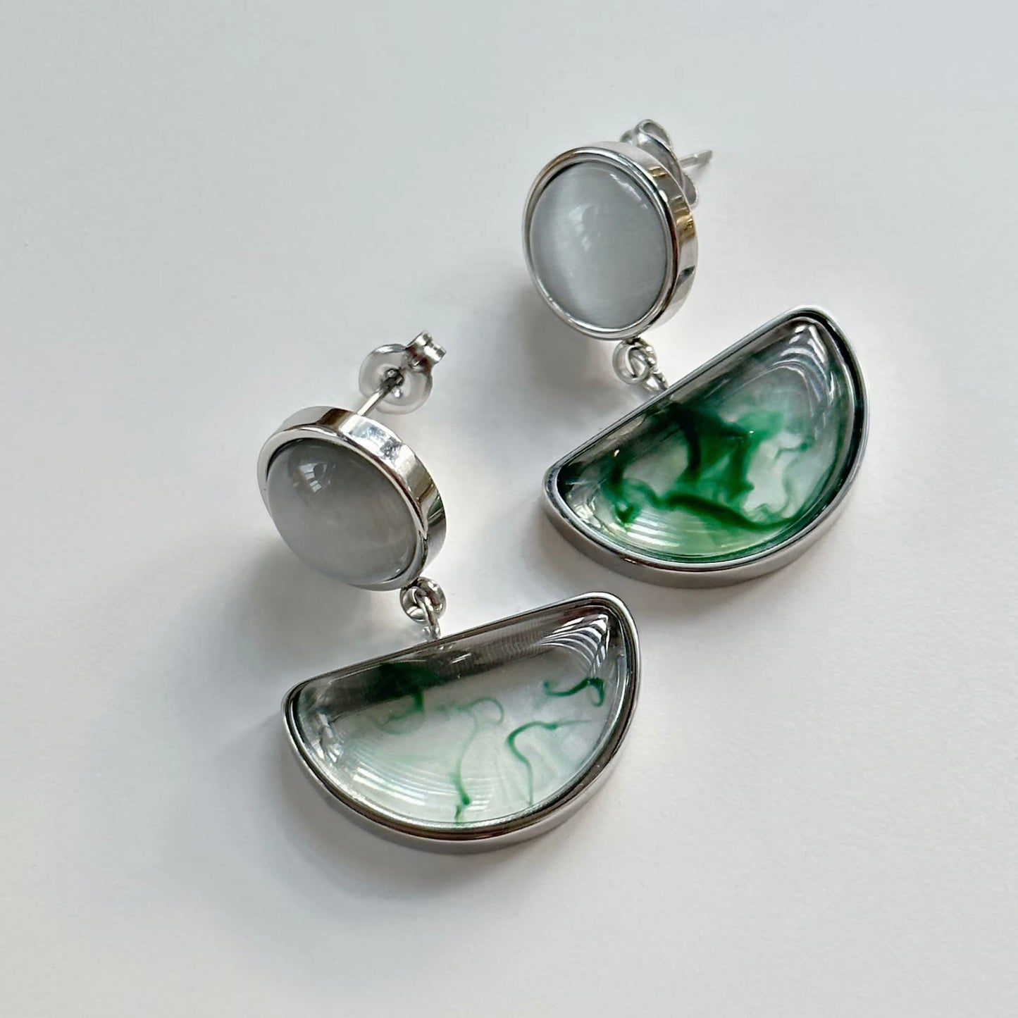 Green Lava Earrings