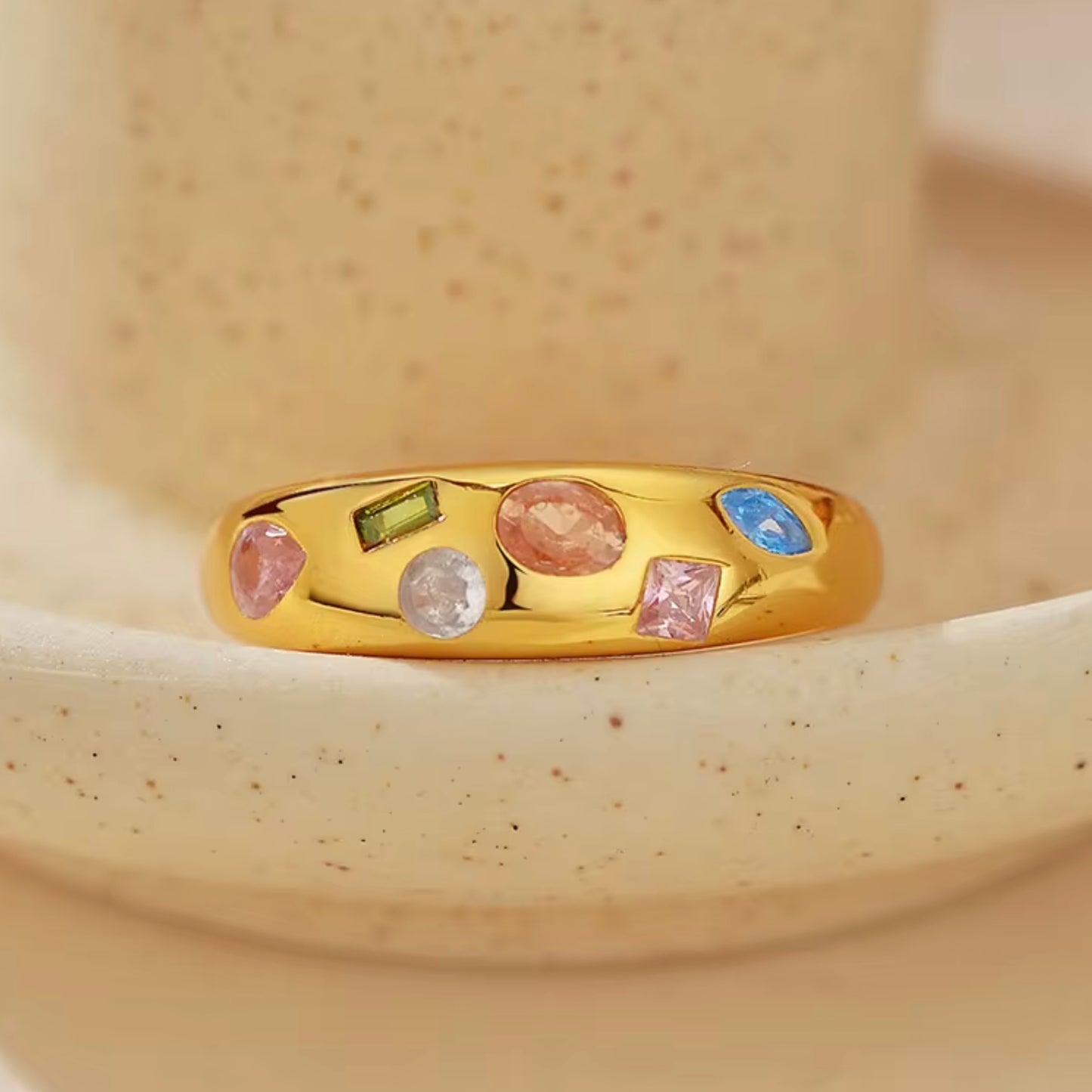 Colorful Zircon S925 Ring
