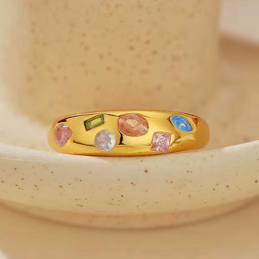 Colorful Zircon S925 Ring