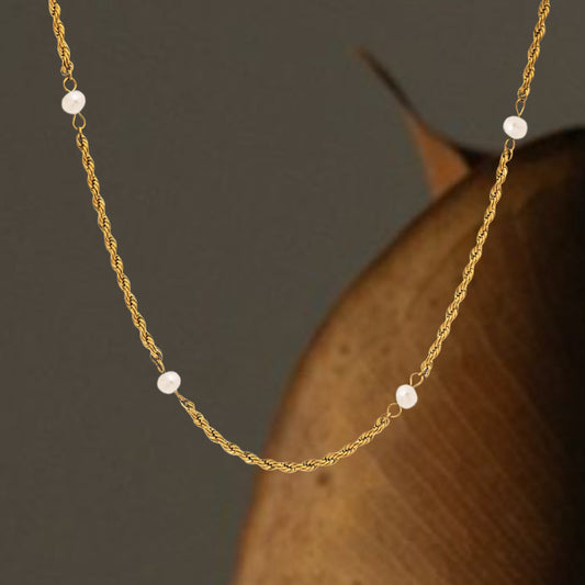 Mini White Pearl Necklace