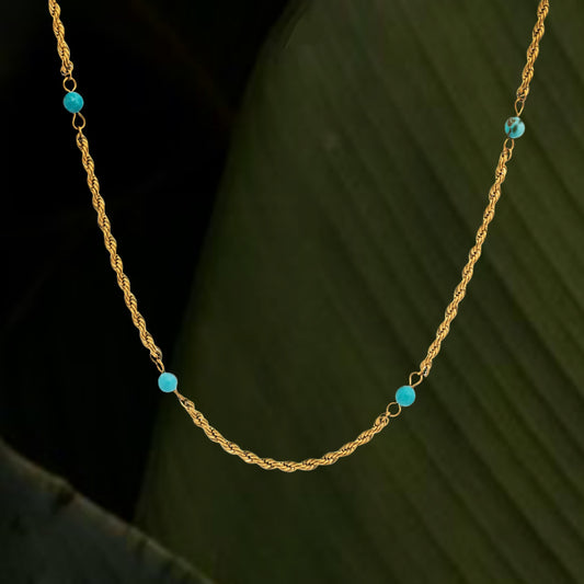 Mini Blue Stone Necklace