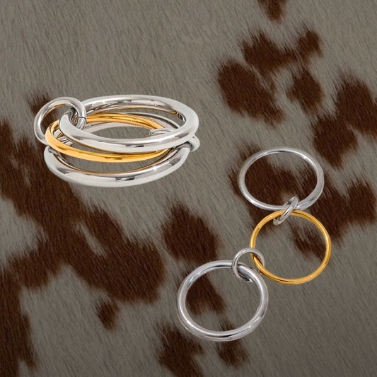 Double Colored Triplets Ring