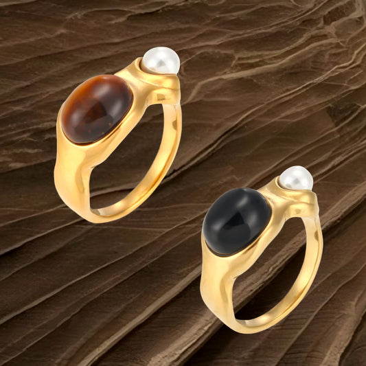 Irregular 2 Stone Ring
