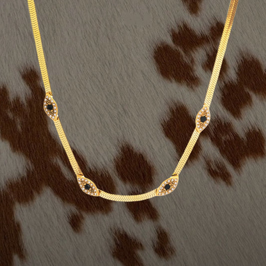 Snake Chain Eye Necklace