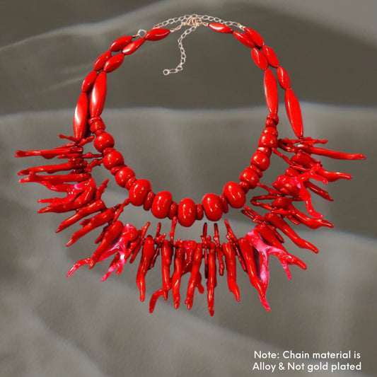 Red Seaplant Double Necklace