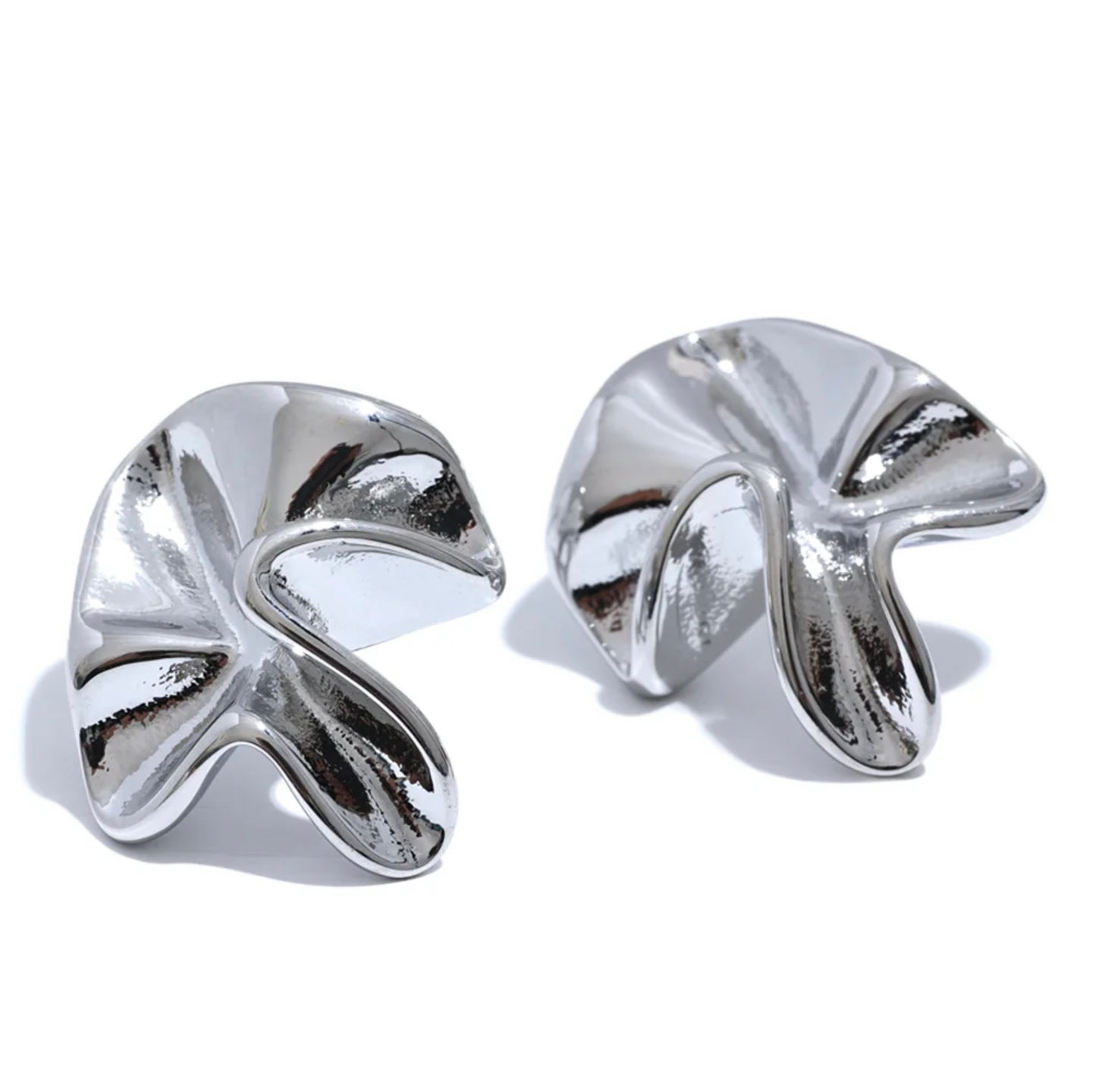 Irregular Folded Circle Earrings