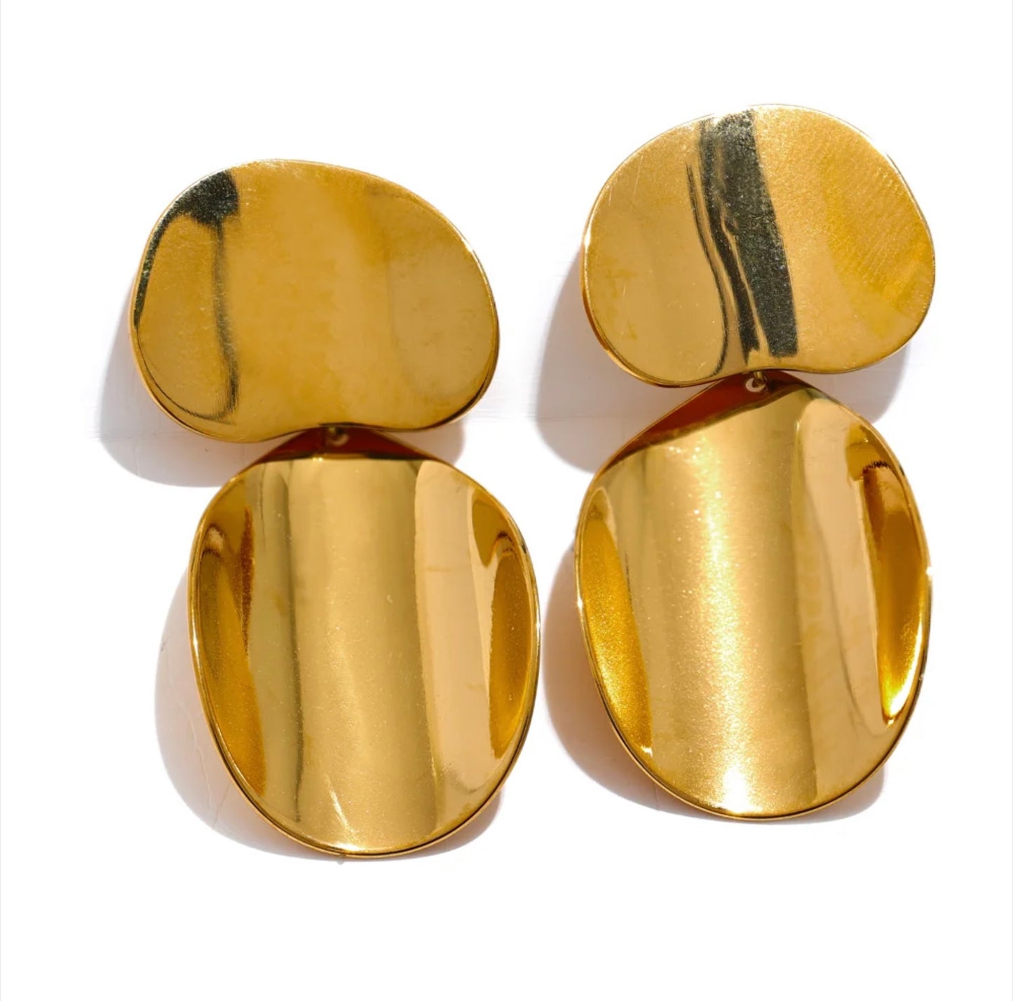 Irregular Double Oval Earrings
