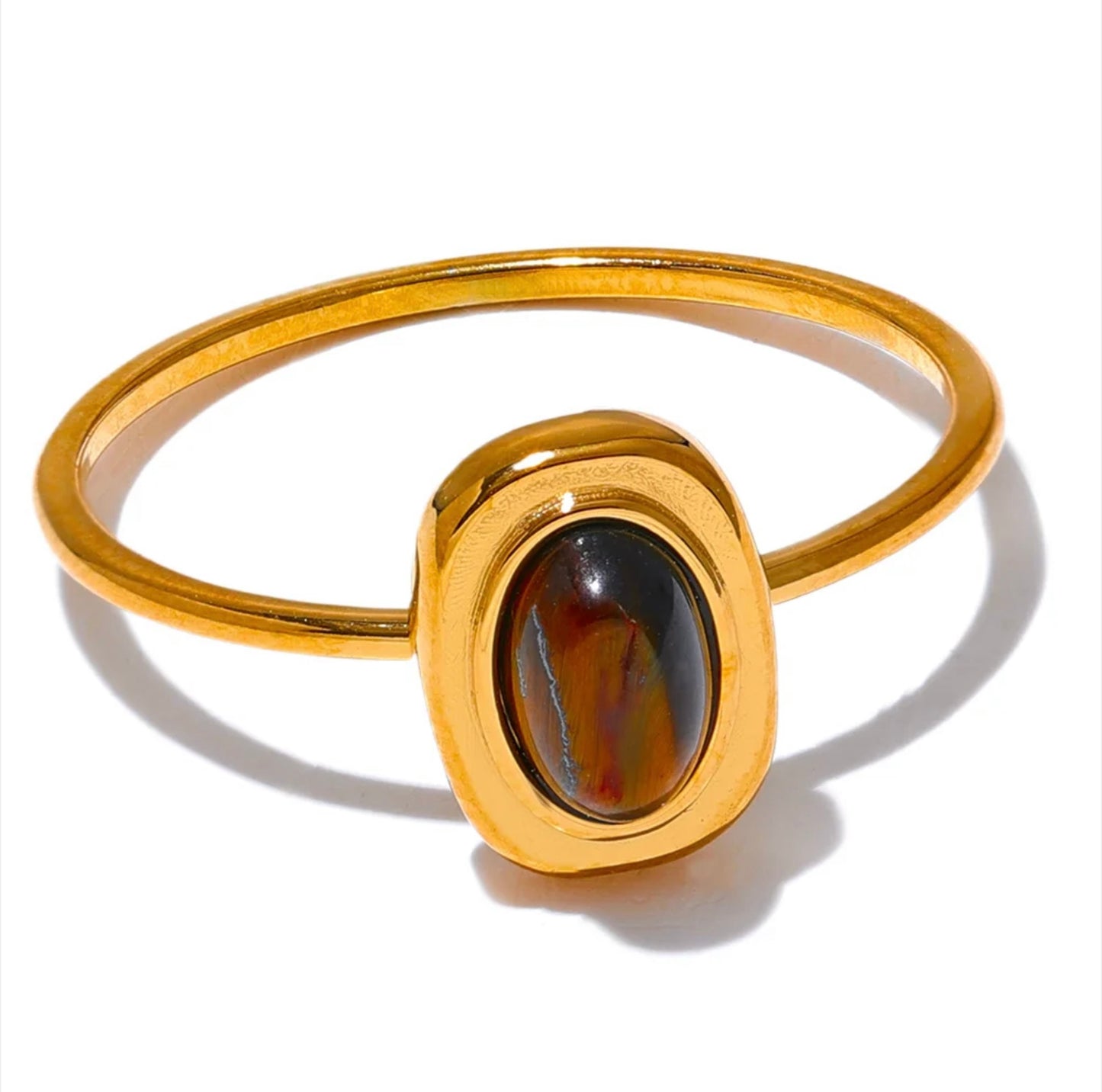Mini Oval Stone Ring