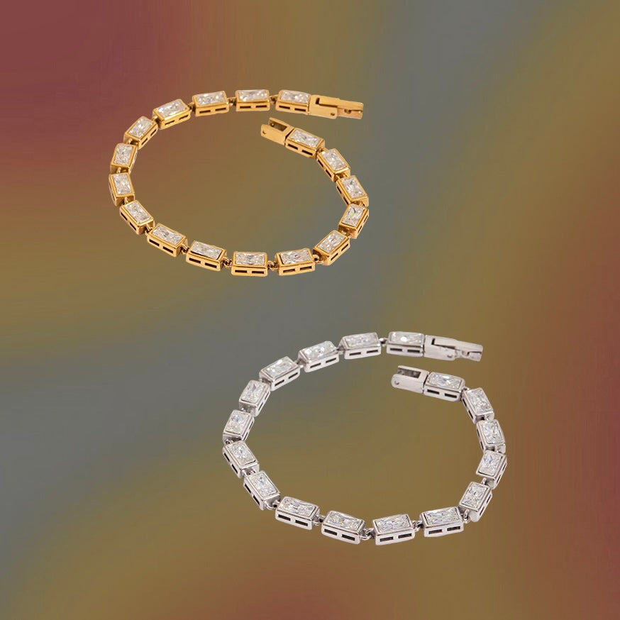 Rectangular Tennis Bracelet