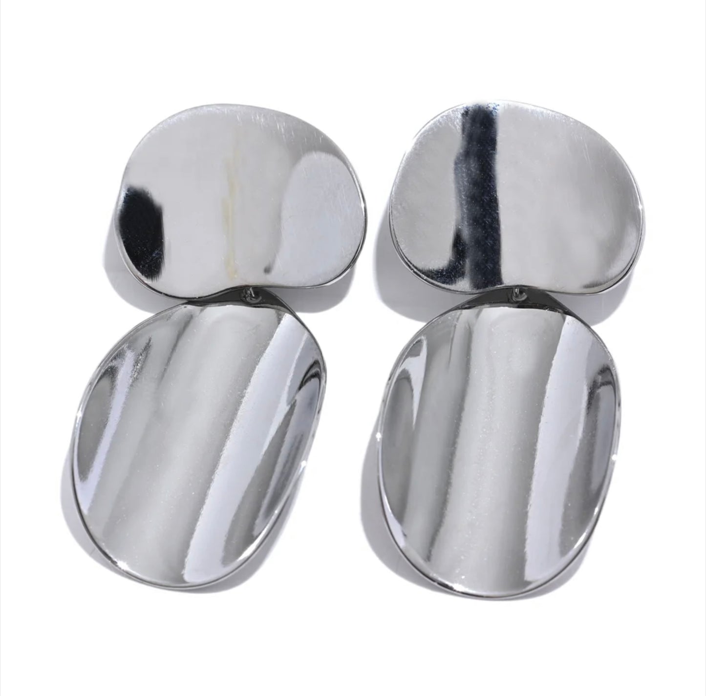 Irregular Double Oval Earrings