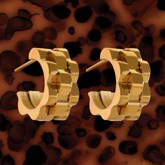 Three Layer Waves Earrings