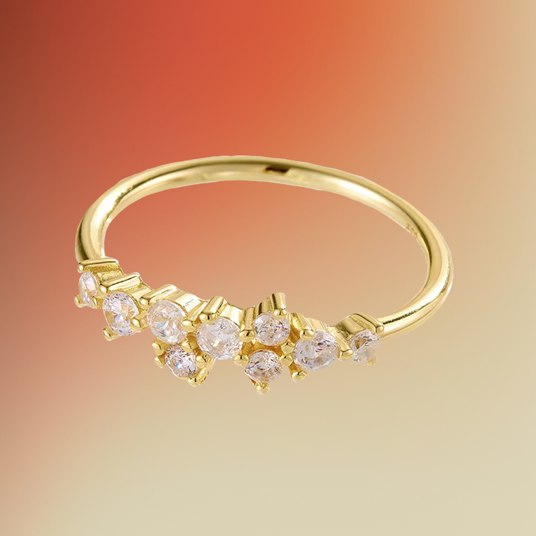 White  Bubble Zircon S925 Ring