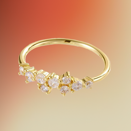 White  Bubble Zircon S925 Ring