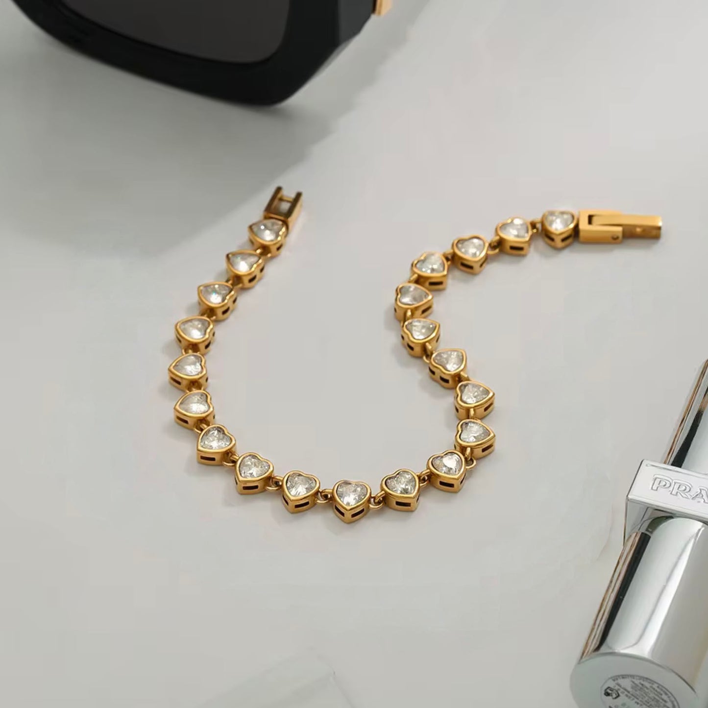Heart Zircon Tennis Bracelet