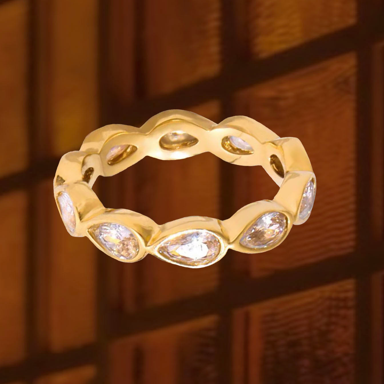 Full Teardrop Zircon Ring