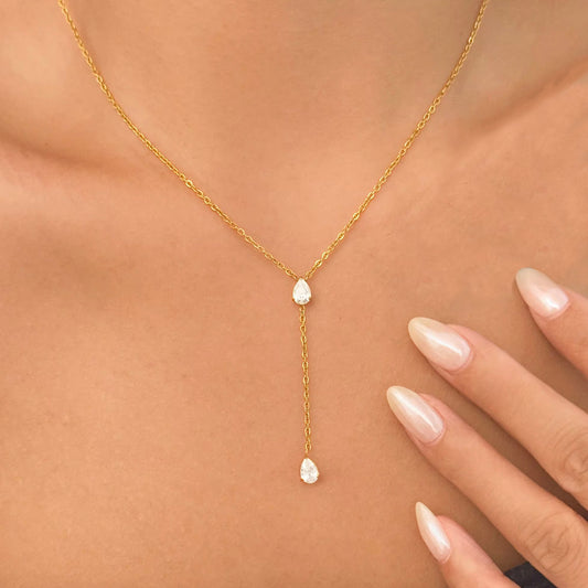 Teardrop Drop-down Necklace